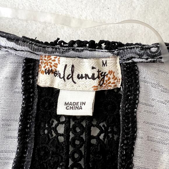 World Unity Patterned Lace Back Top - Picture 6 of 8